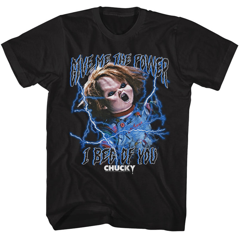 T-Shirt featuring design named Child's Play - Chucky Power Lightning