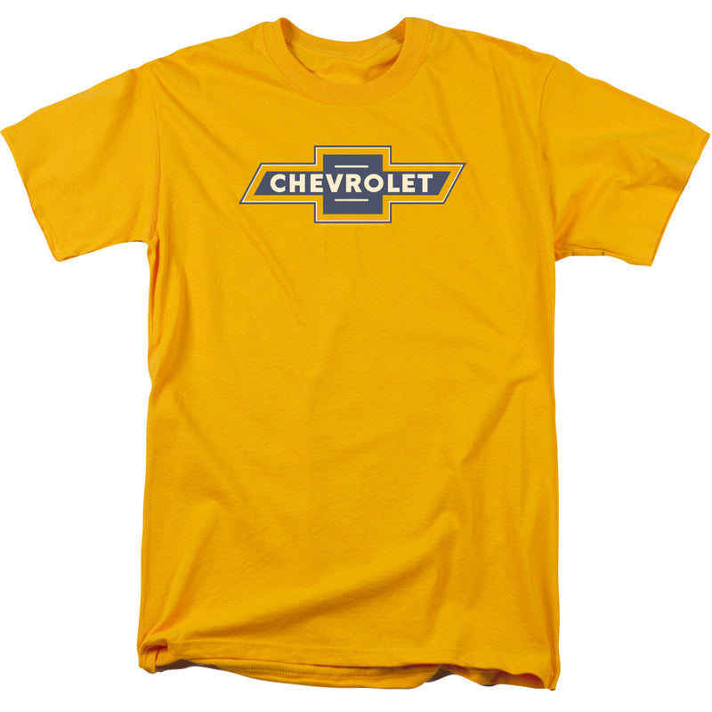 T-Shirt featuring design named Chevy - Blue and Gold Vintage Bowtie Logo