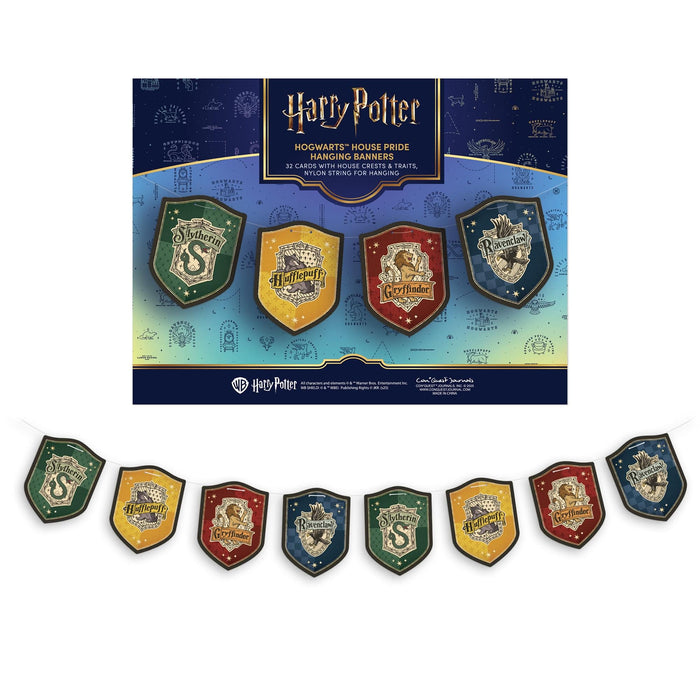 Harry Potter - Hogwarts House Pride Hanging Cardstock Banners | 32 Pieces