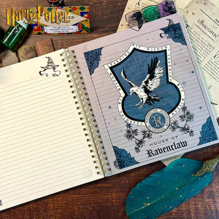 Harry Potter Sorting Hat 8 x 7 Inch 6-Tabbed Spiral Journal | 144 Pages