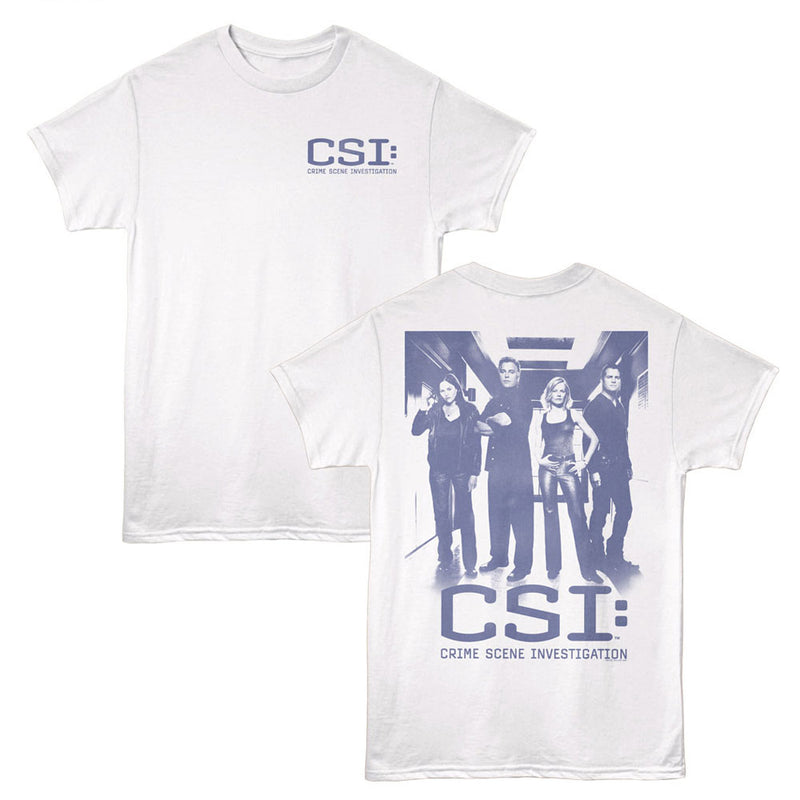 T-Shirt featuring design named CSI: Crime Scene Investigation - Group Hallway (Front & Back)