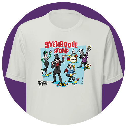 "Svengoolie® 45th Anniversary" design by Jeff Carlson
