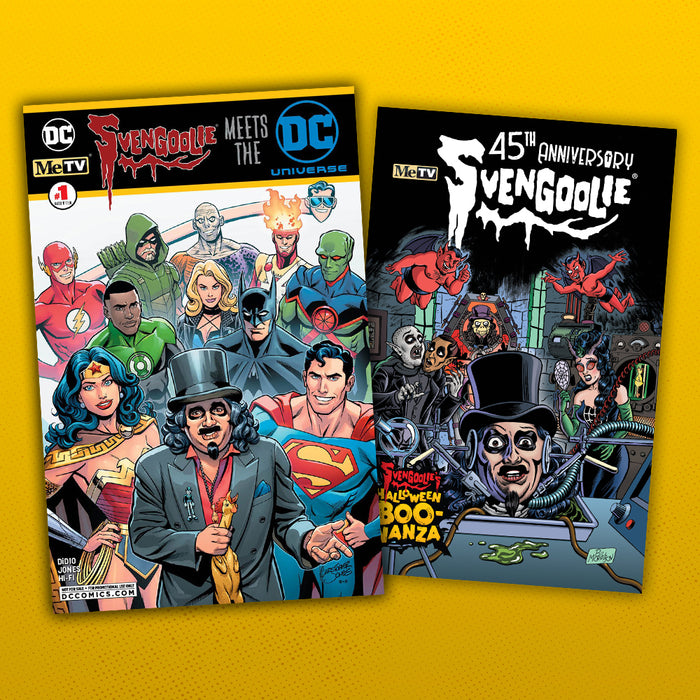 Svengoolie® 45th Anniversary Comic Book (2024) & Svengoolie® Meets The DC Universe Comic Book (2019) Bundle