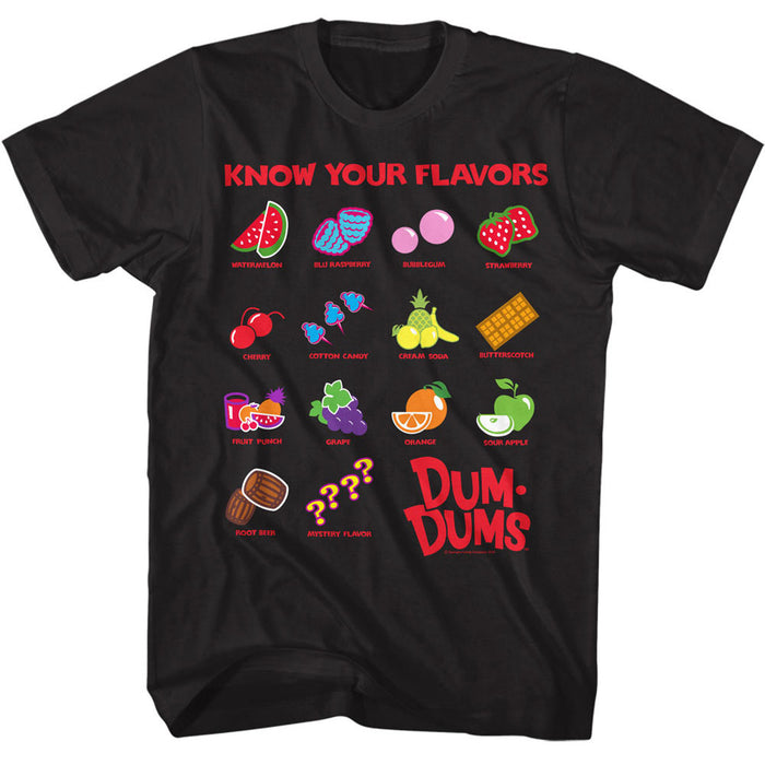 Dum Dums - Flavor Chart (Black)