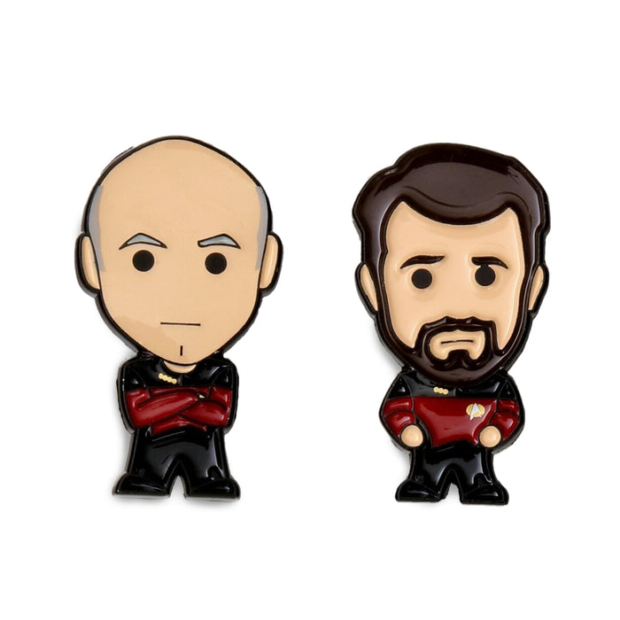 Star Trek The Next Generation Chibi Characters 7 Piece Pin Badge Set