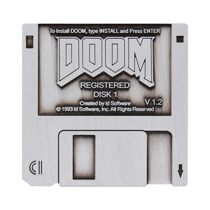 Doom - Floppy Disk Pin Badge Replica
