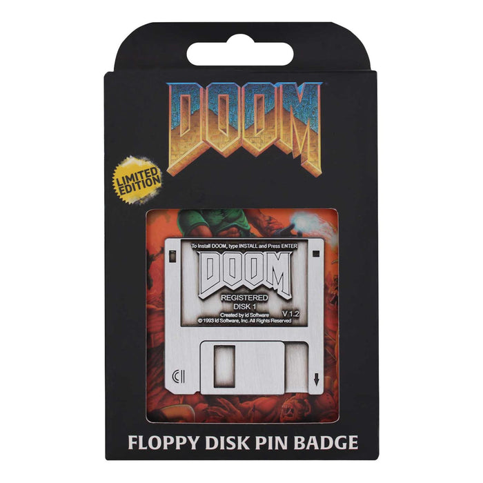 Doom - Floppy Disk Pin Badge Replica