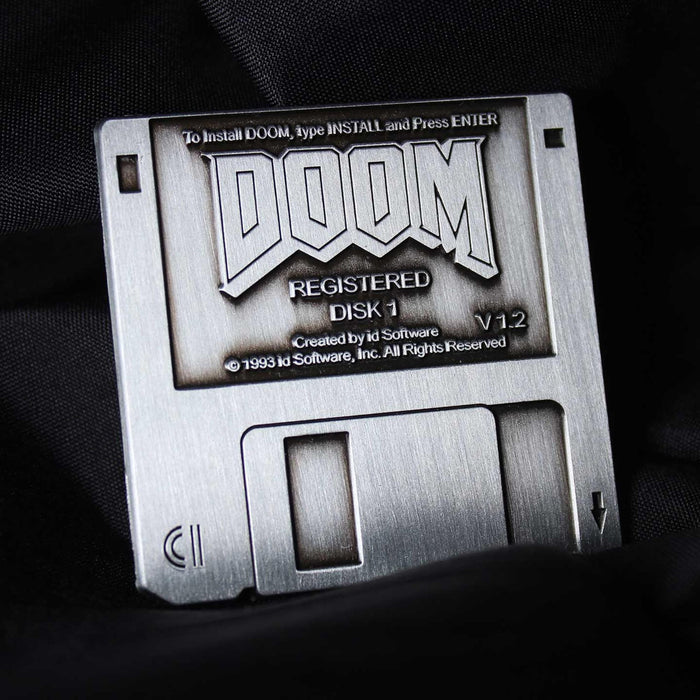 Doom - Floppy Disk Pin Badge Replica