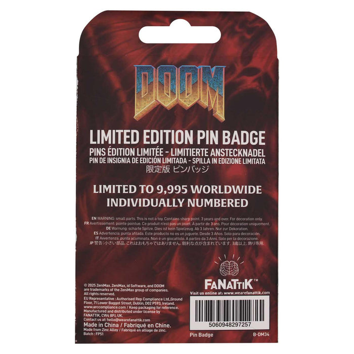 Doom - Floppy Disk Pin Badge Replica