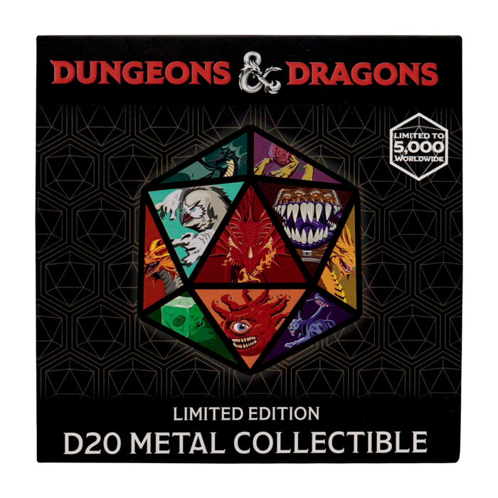 Dungeons & Dragons D20 Die Metal Medallion