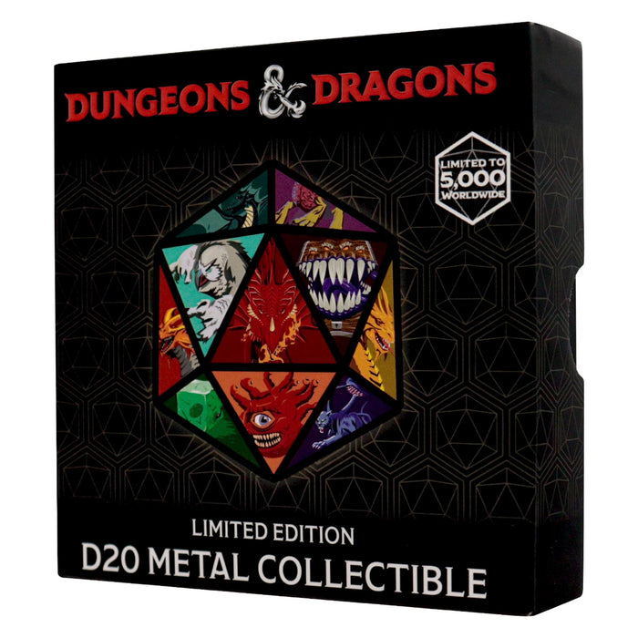 Dungeons & Dragons D20 Die Metal Medallion