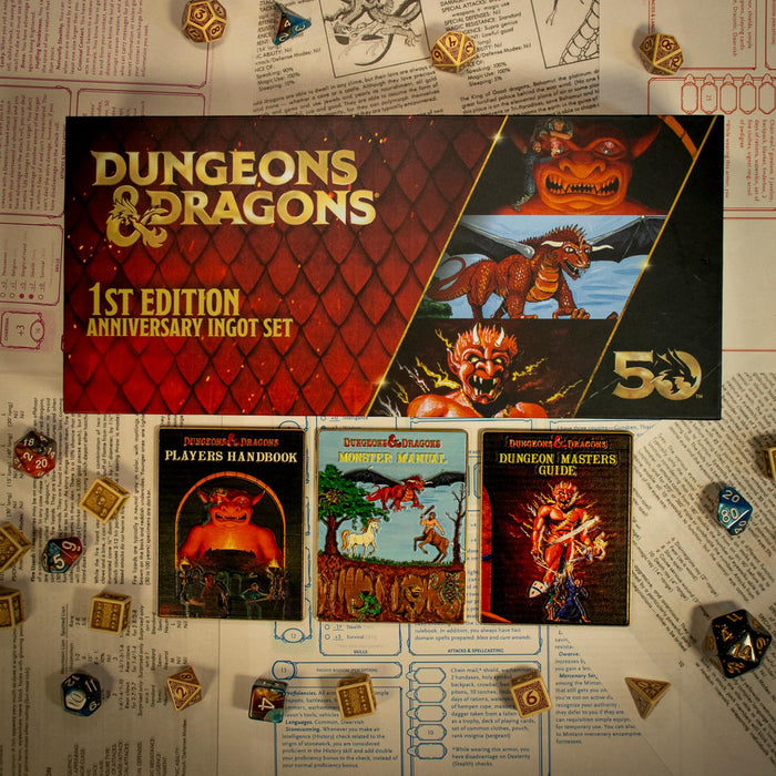 Dungeons & Dragons - 50th Anniversary 1st Edition Book Cover Ingot Set