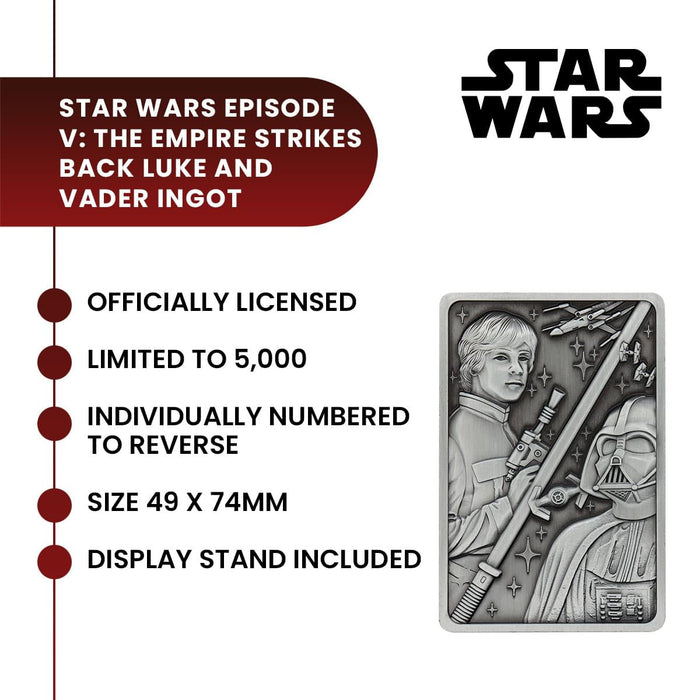 Star Wars: The Empire Strikes Back - Luke and Vader Limited Edition Metal Ingot