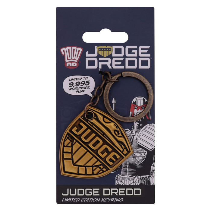 2000 AD Judge Dredd Badge Limited Edition Metal Keychain