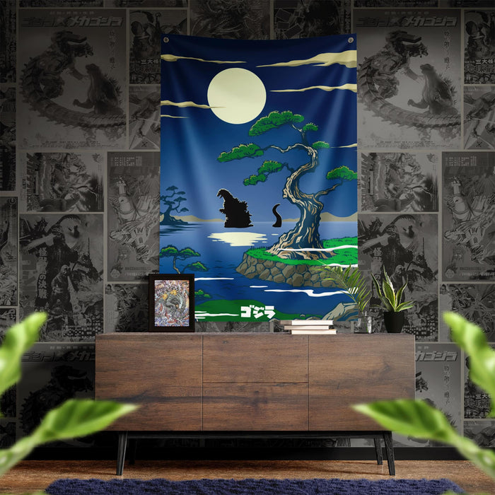 Godzilla - Japanese Fabric Wall Banner | 33.5 x 49.5 inches