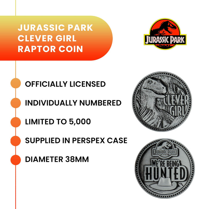 Jurassic Park - T-Rex 25th Anniversary Limited Edition Embossed Collectible Coin