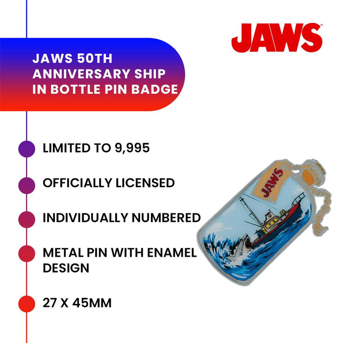 Jaws - 50th Anniversary Ship in Bottle Limited Edition Enamel Pin