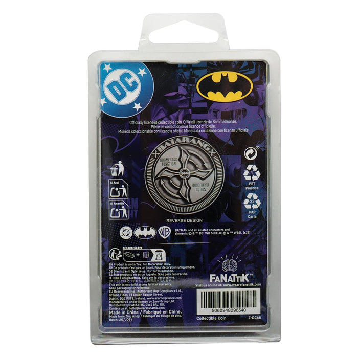 DC Comics Batman Caped Crusader Batarang Embossed Collectible Coin