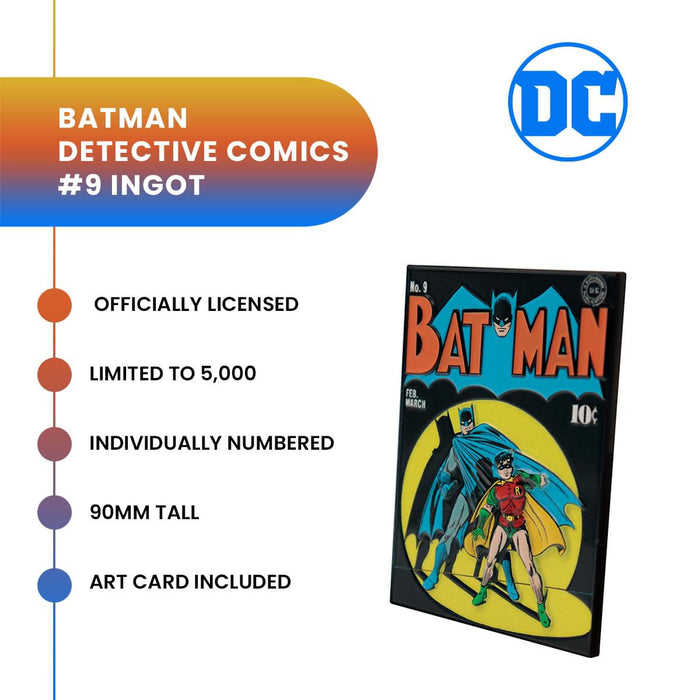 DC Comics Batman Detective Comics #9 Limited Edition Embossed Metal Ingot