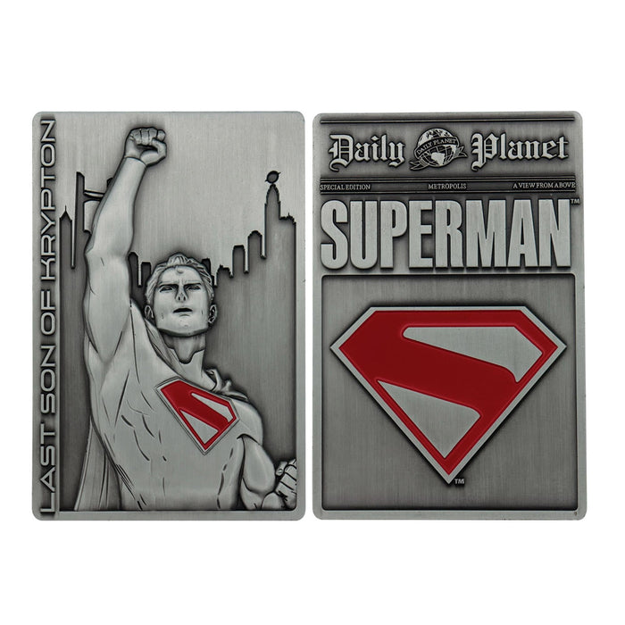 DC Comics - Superman "Last Son of Krypton" Limited Edition Embossed Metal Ingot