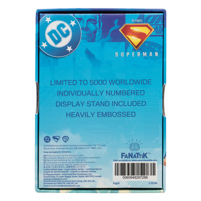 DC Comics - Superman "Last Son of Krypton" Limited Edition Embossed Metal Ingot