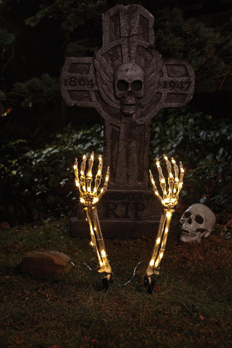 Light-Up Skeleton Arms Halloween Decor