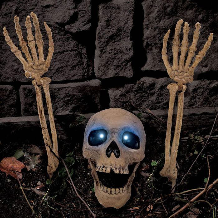 Light-Up Skeleton Grave Breaker Halloween Decor