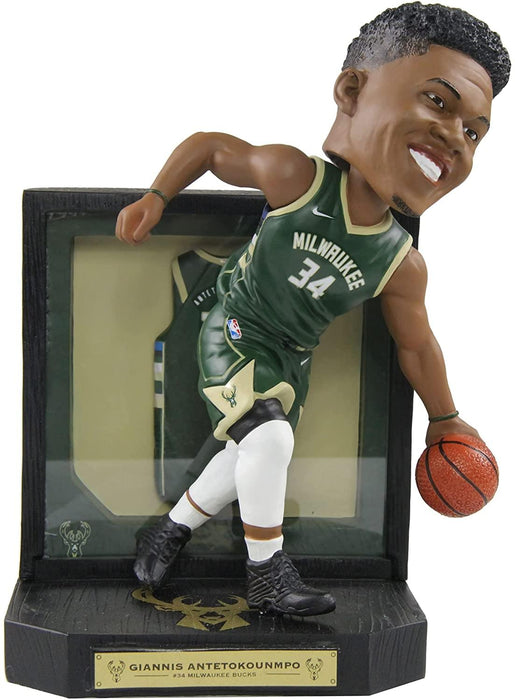 Milwaukee Bucks Antetokounmpo #34 Framed Showcase NBA Bobblehead