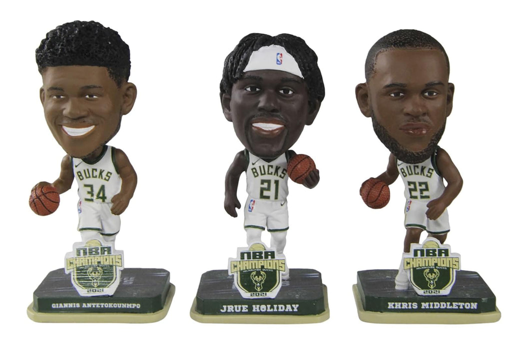 Milwaukee Bucks Bucks NBA Championship Mini Bobble 3 Pack