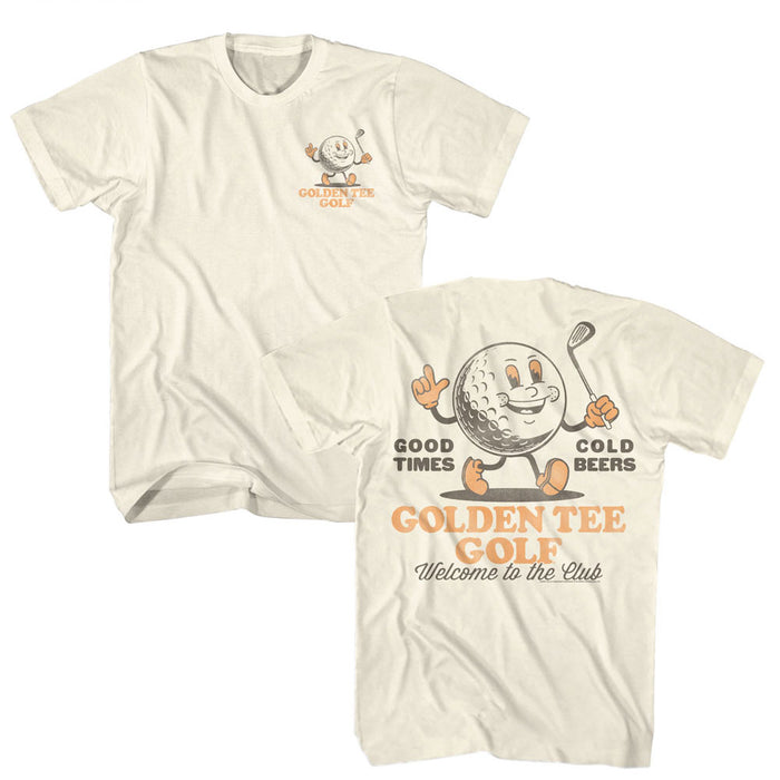 Golden Tee - Cartoon Golf Ball Man (Front & Back)