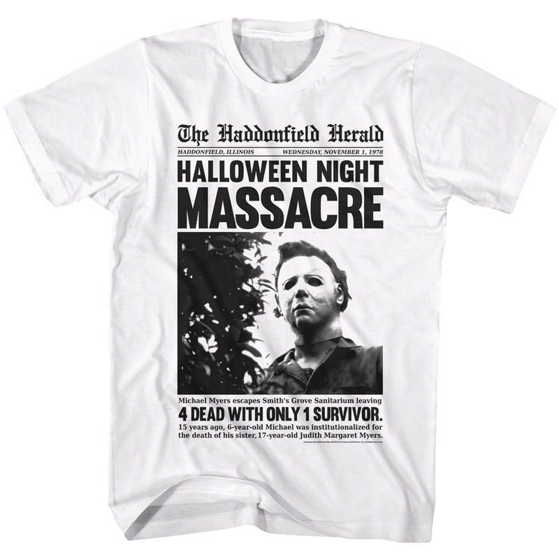 T-Shirt featuring design named Halloween - Haddonfield Herald