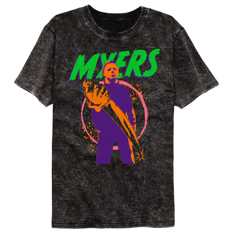 T-Shirt featuring design named Halloween - Colorful Myers (Mineral Wash)