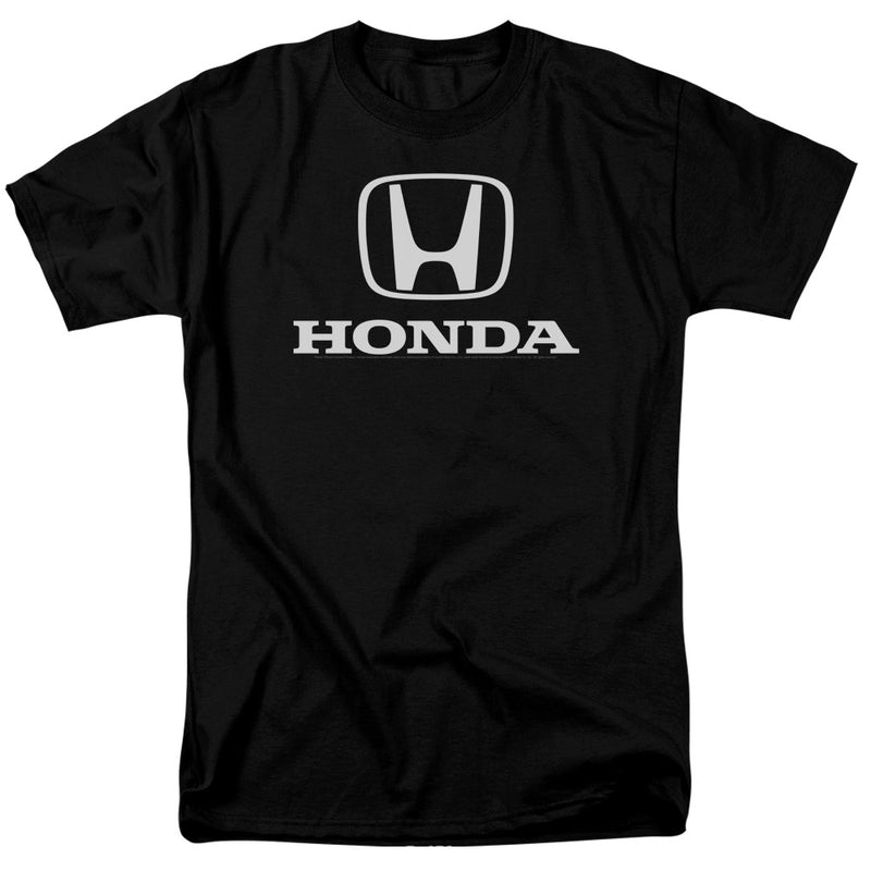 Black short-sleeved t-shirt featuring the Honda H emblem logo with the text 'HONDA' in white below it.