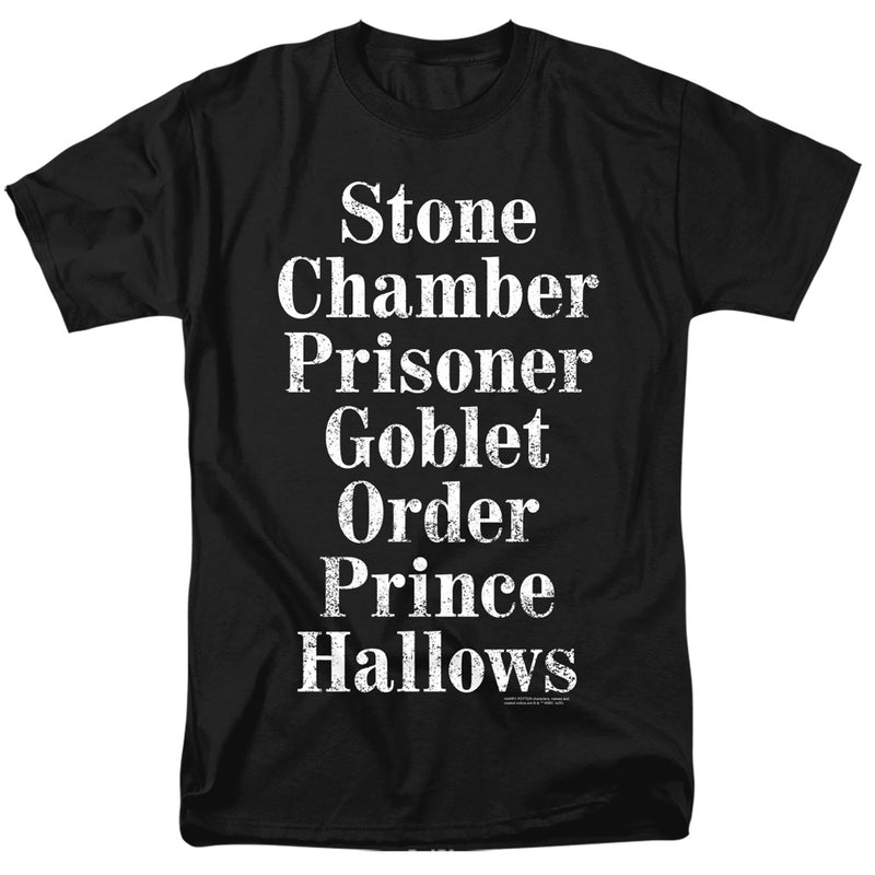 T-Shirt featuring design named Harry Potter - Titles (Distressed), product image 1 of 2