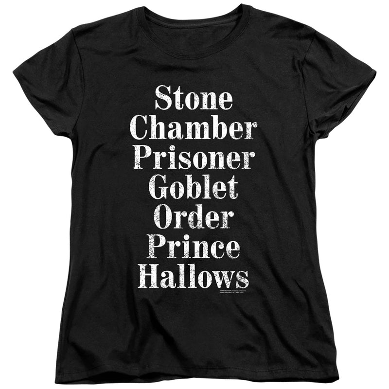 T-Shirt featuring design named Harry Potter - Titles (Distressed), product image 2 of 2