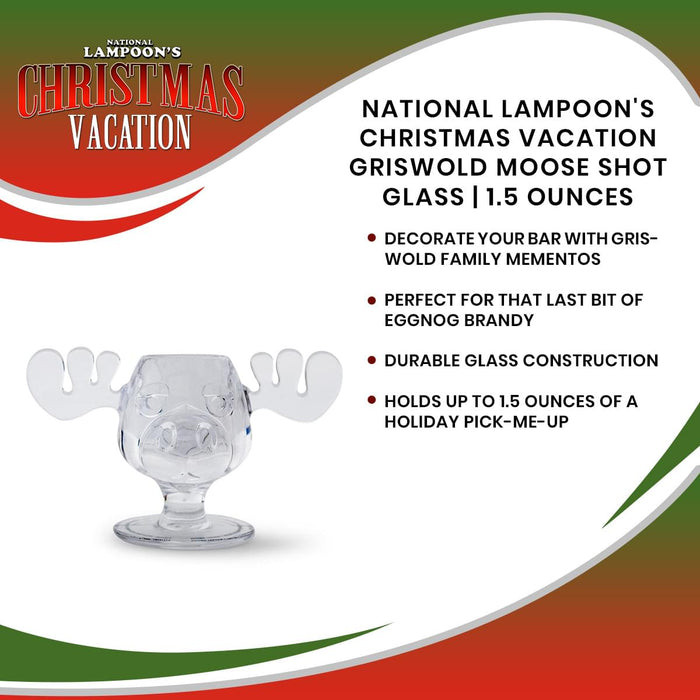 National Lampoon's Christmas Vacation - Griswold Moose Shot Glass | 1.5 Ounces