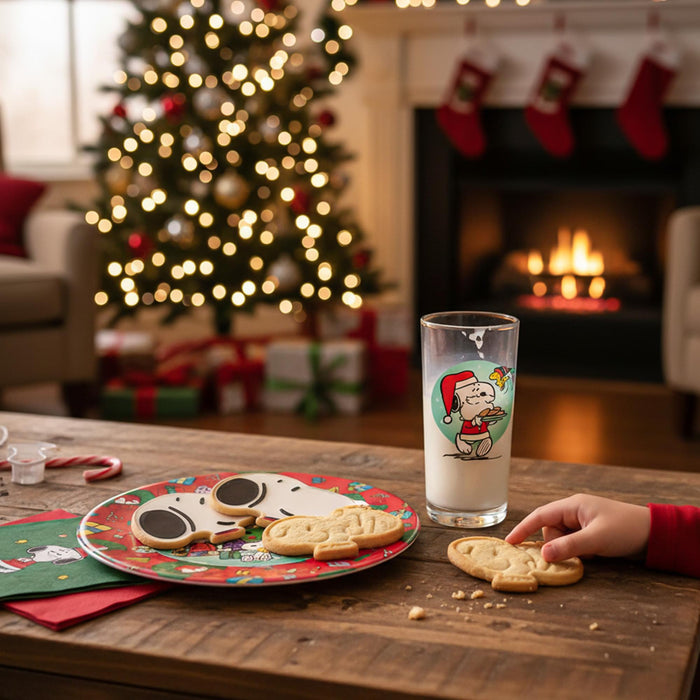 Peanuts - "Thank You, Santa" Gift Set | Glass, Plate, and Cookie Cutter