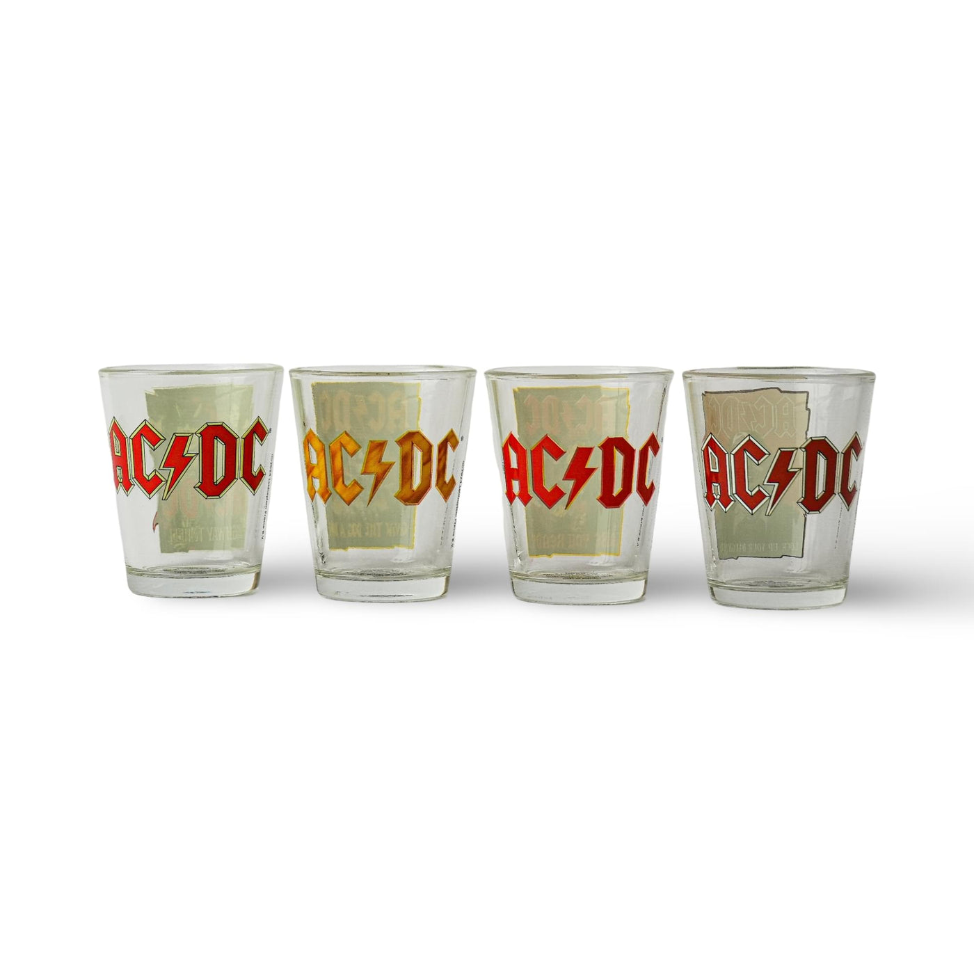 AC/DC Icons 4-Piece 1.5oz Shot Glass Set — MeTV Mall