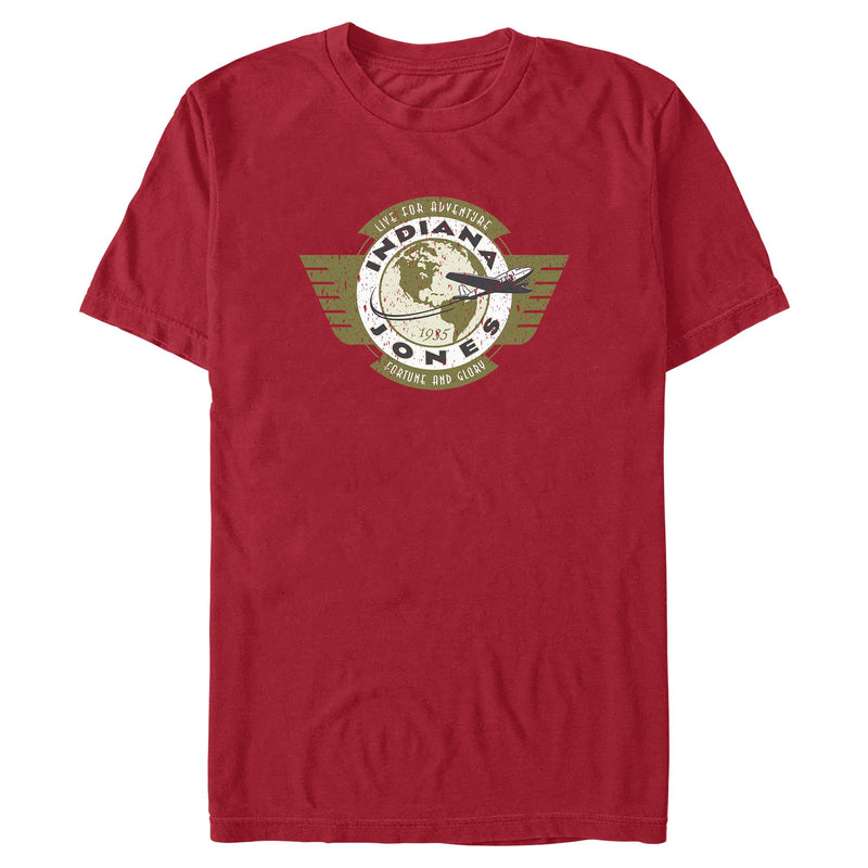 T-Shirt featuring design named Indiana Jones - Flyer Badge Vintage