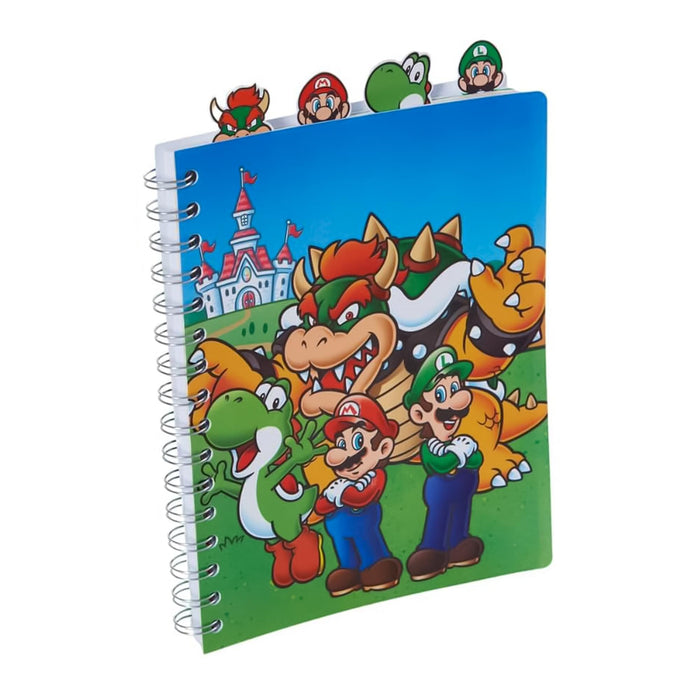 Super Mario Bros. - 7 x 8 Inch Spiral 4-Tab Notebook | 96 Lined Pages