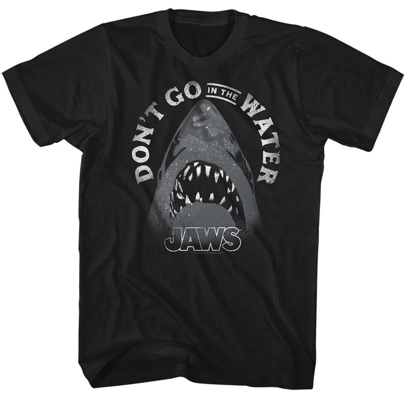 T-Shirt featuring design named Jaws - Don't Go Text Arch