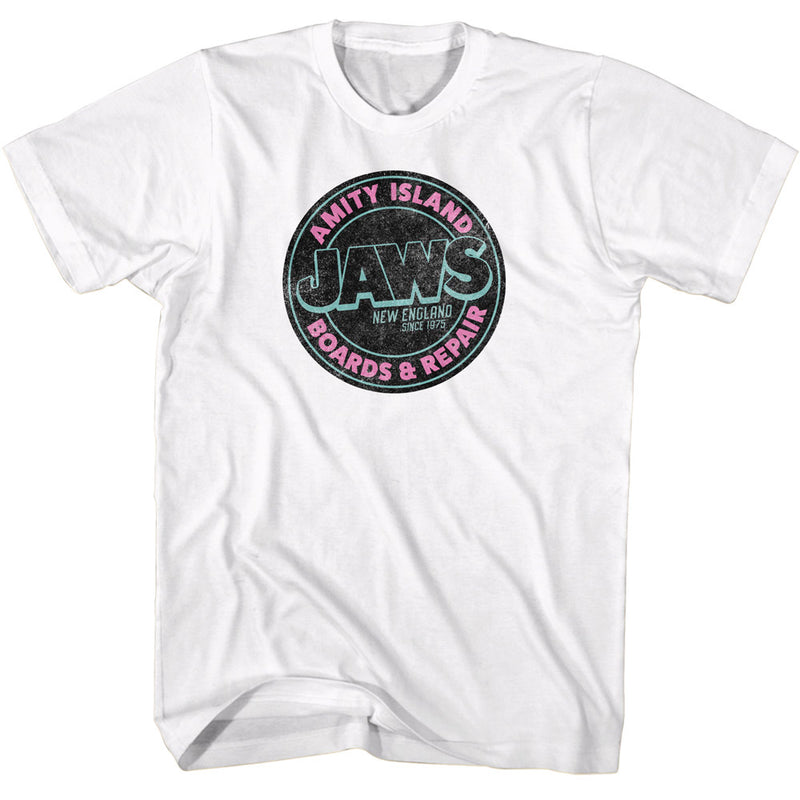 T-Shirt featuring design named Jaws - Amity Boards & Repair