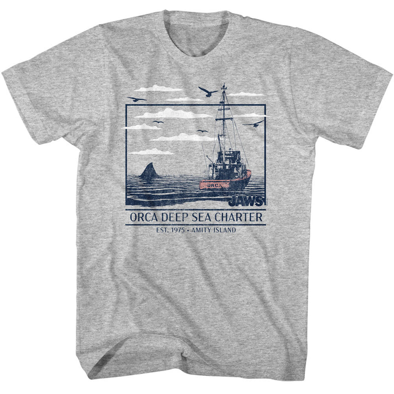 T-Shirt featuring design named Jaws - Orca Deep Sea Boat
