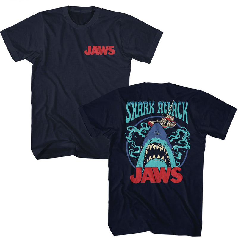 T-Shirt featuring design named Jaws - Shark Attack (Front & Back)