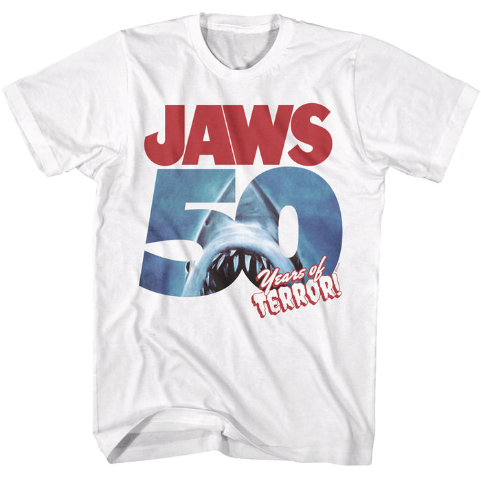 Jaws - 50 Years of Terror (White)