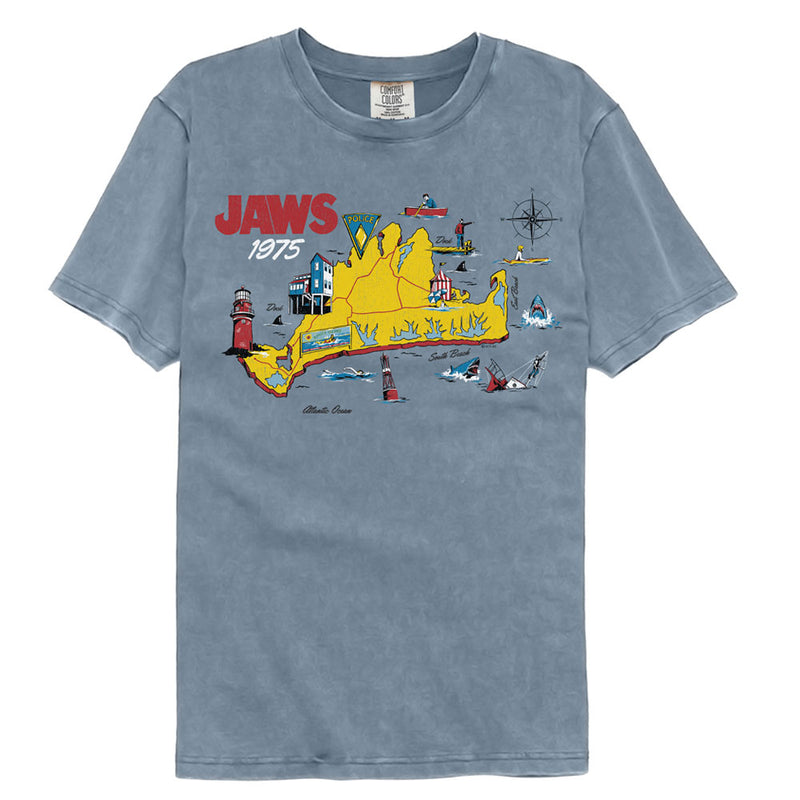 T-Shirt featuring design named Jaws - Island Map '75 (Comfort Colors)
