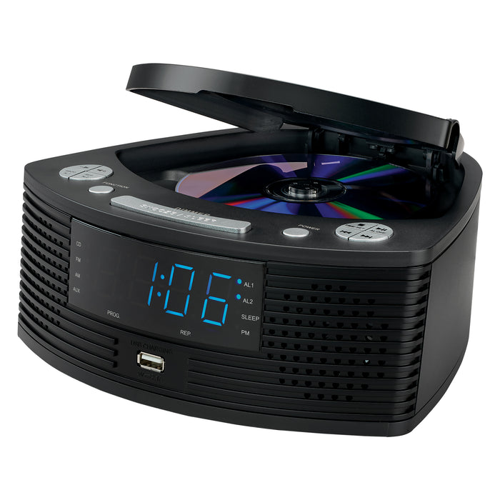 Jensen Stereo CD Player with AM/FM Digital Dual Alarm Clock