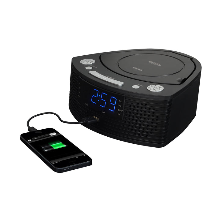 Jensen Stereo CD Player with AM/FM Digital Dual Alarm Clock