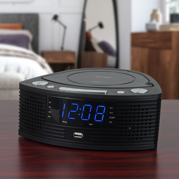 Jensen Stereo CD Player with AM/FM Digital Dual Alarm Clock