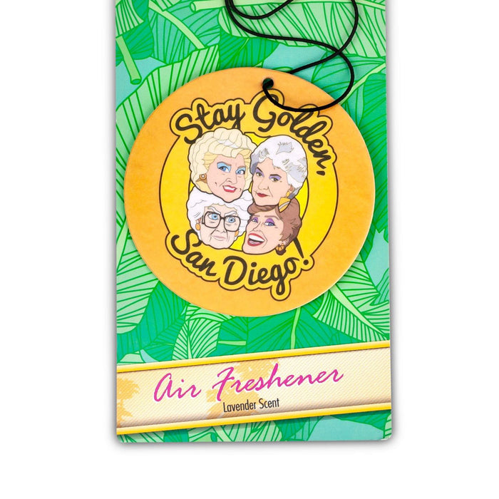 The Golden Girls "Stay Golden, San Diego!" Car Air Freshener | Lavender Scented